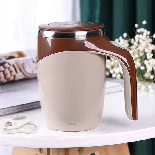 Automatic  Stainless Steel Stirring Rotating Magnetic Cup Coffee Mug Dabfavshop