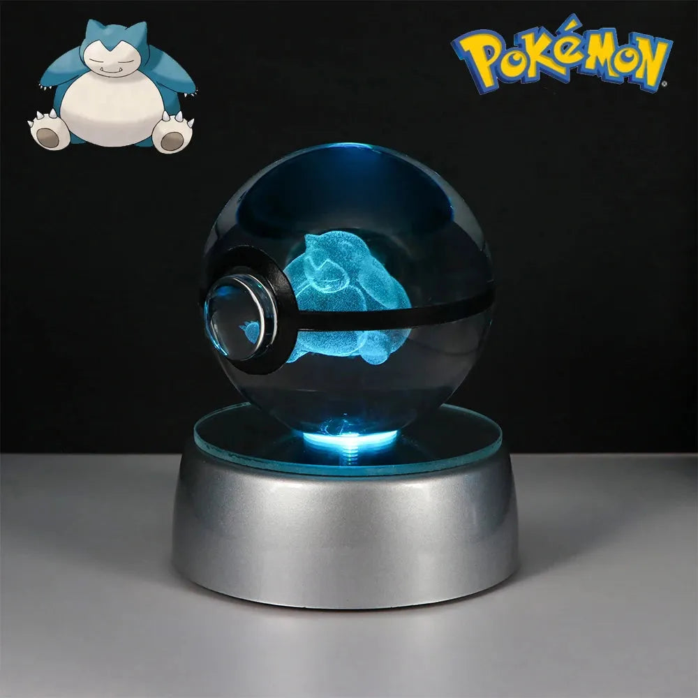 Pokemon 3D Crystal Ball Multi Color LED Light Base - Dabfavshop