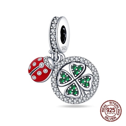 925 Silver Charms 3mm Original Bracelet Four Leaf Clover Dabfavshop