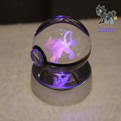 Pokémon 3D Crystal Ball With Multi Color LED Base - Dabfavshop