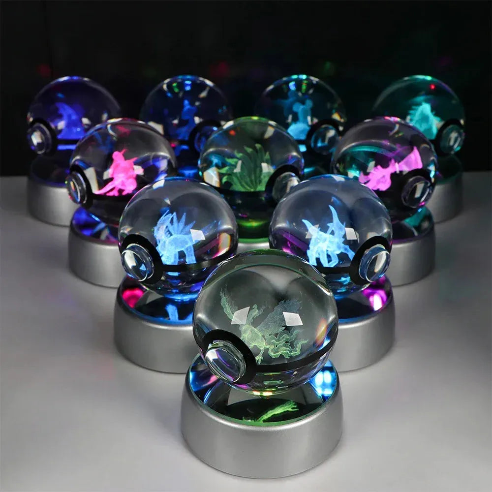 Pokemon 3D Crystal Ball LED Night Light - Dabfavshop