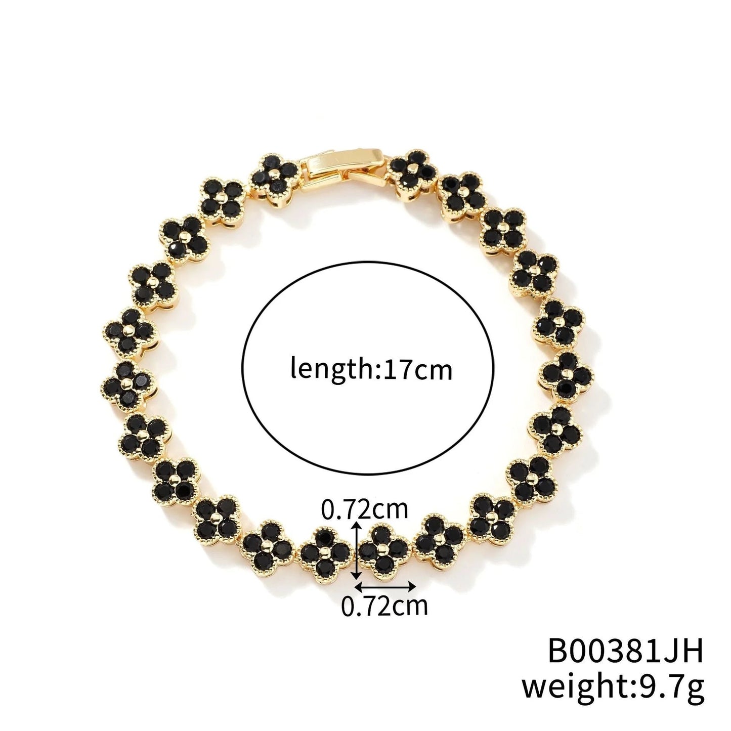 Crystal Flower Lucky Bracelet Women Personalized New Stainless Steel Bracelet Dabfavshop