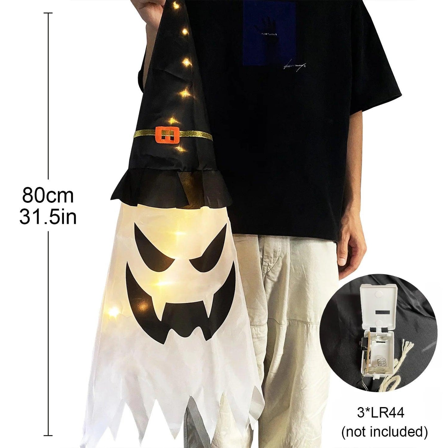 Pumpkin LED Halloween Lantern - Glowing Ghost Hat Decoration - Dabfavshop