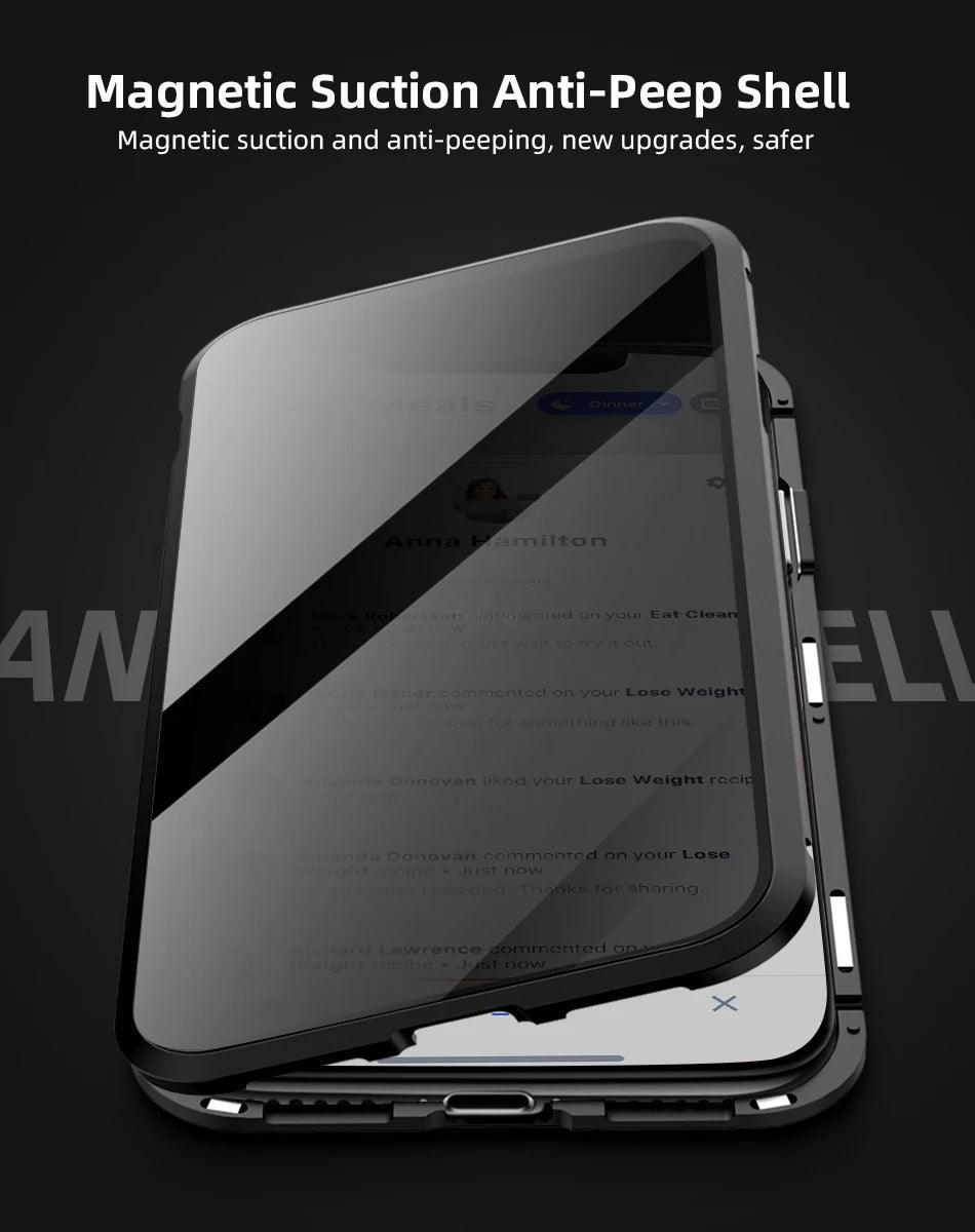 Tempered Glass With Privacy Case All In One - Dabfavshop