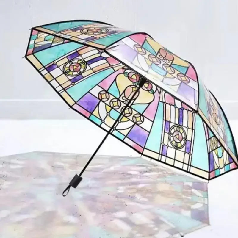 Artful Skies – Stained Glass Auto Umbrella Dabfavshop