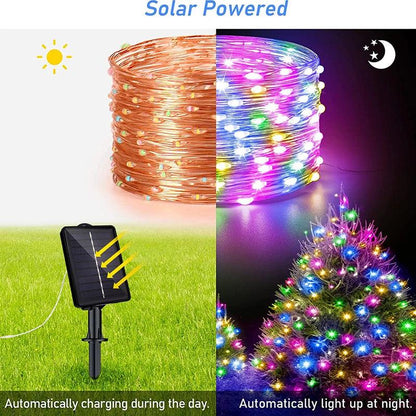 Outdoor Solar Fairy String Lights - 8 Modes, Waterproof - Dabfavshop