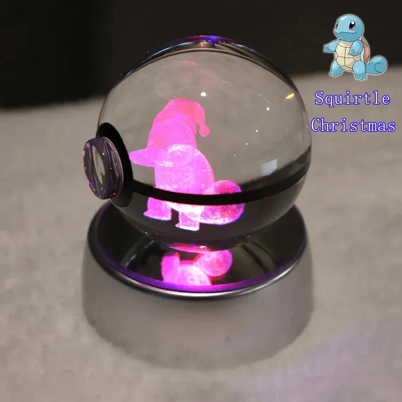 Pokémon 3D Crystal Ball With Multi Color LED Base - Dabfavshop