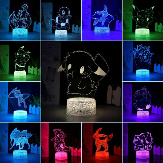 Pokémon 3D LED Base Color Changing Luminaria - Dabfavshop