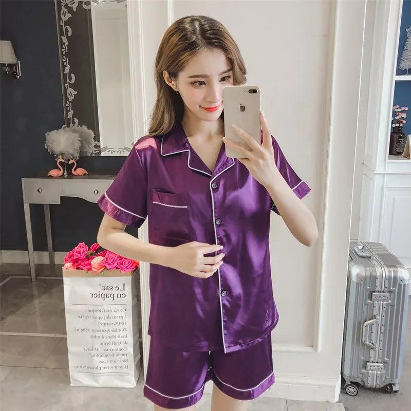 3X - 5X Womens Silk Pajamas - Dabfavshop