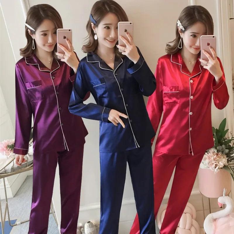 3X - 5X Womens Silk Pajamas - Dabfavshop