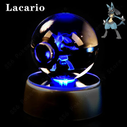 Pokemon 3D Crystal Ball Multi Color LED Light Base - Dabfavshop