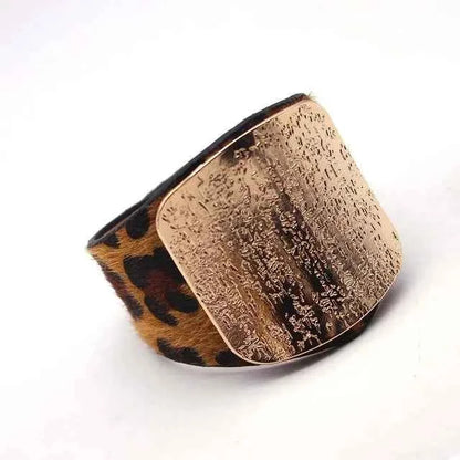 Leather Wide Wrist Bracelet