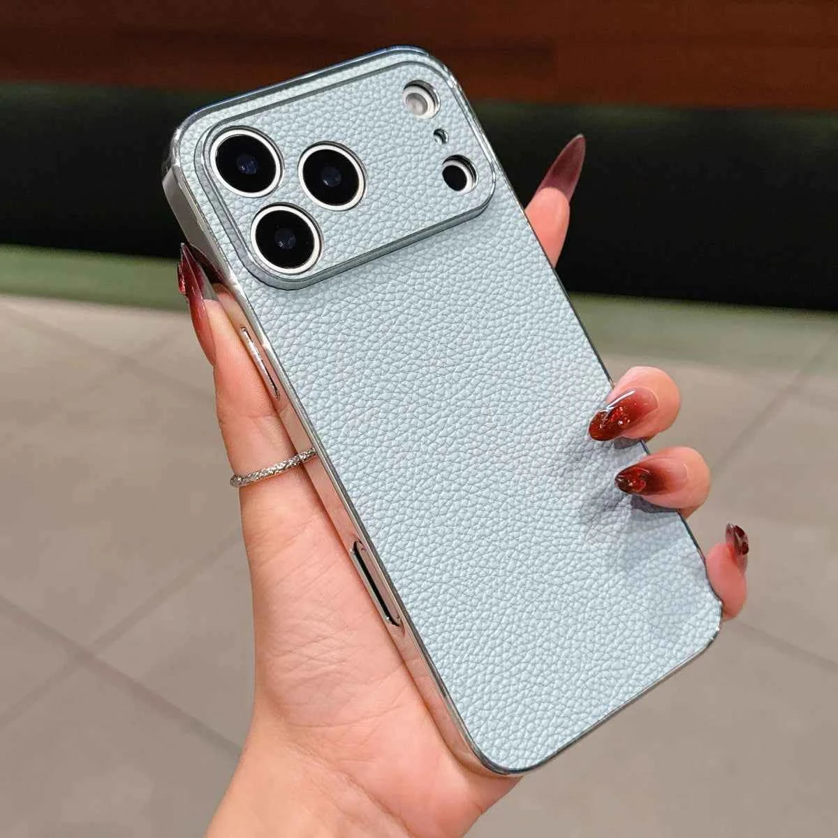 Leather Phone Case For iPhone Luxury Large Window Shockproof Cover