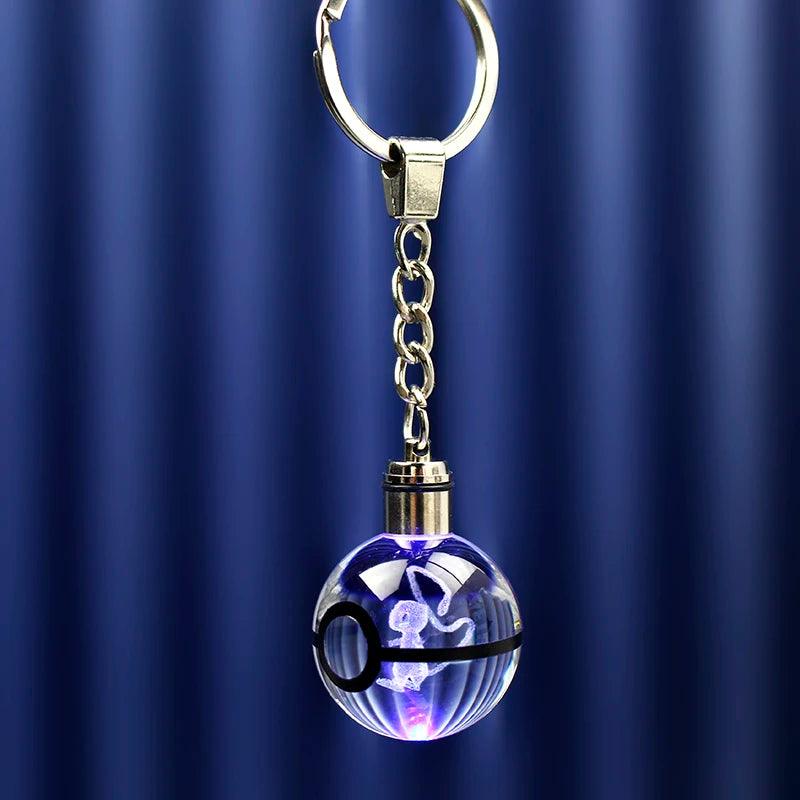 3D Laser Engraving Crystal Pocket Ball LED Keychain - Dabfavshop