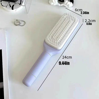 Automatic Self-Cleaning Hairbrush Rotating Retractable Anti-Static, Scalp Comb Massage - Dabfavshop