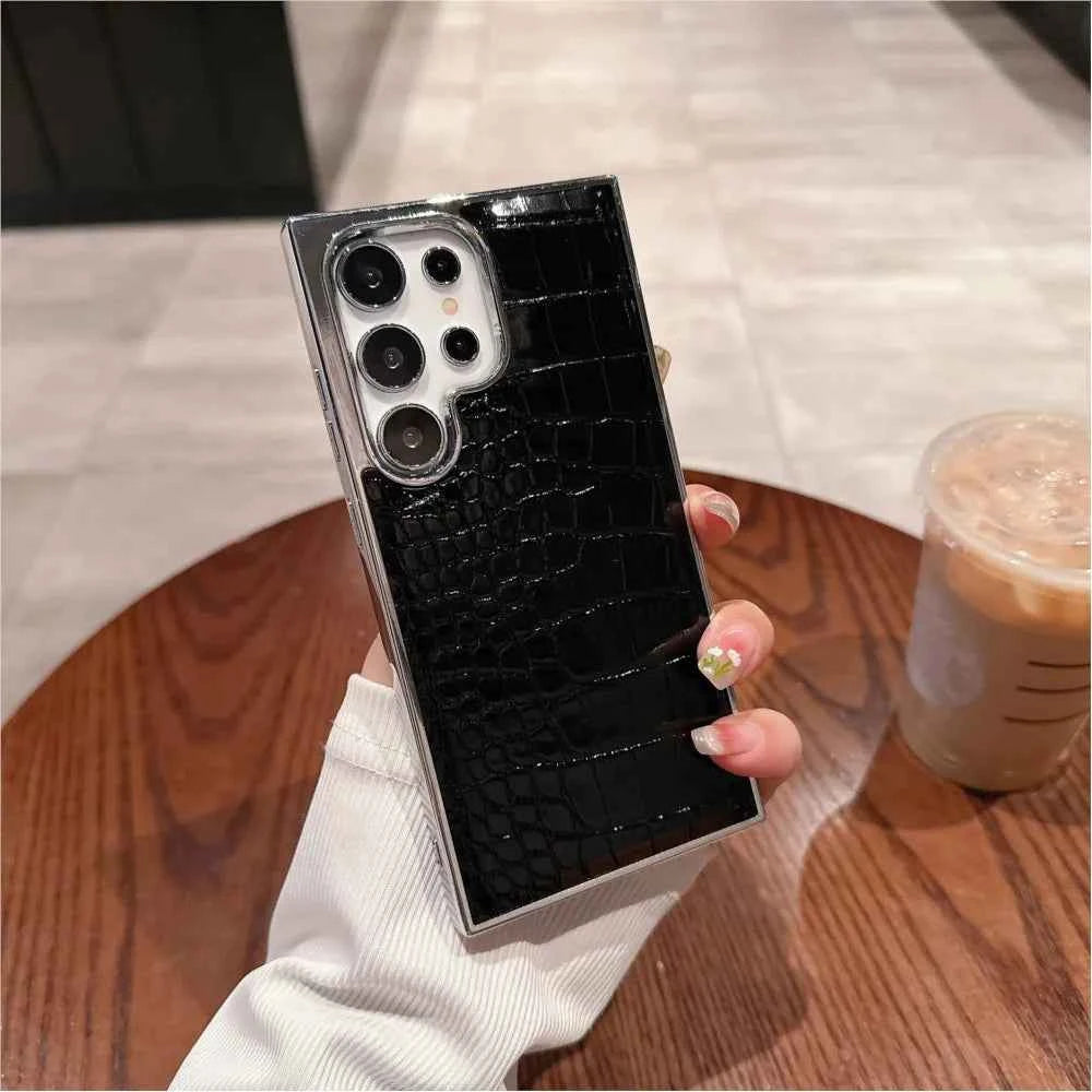 Luxury Gradient Crocodile Pattern Leather Laser Case For Samsung Galaxy S