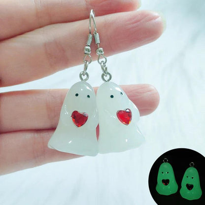 Glow In The Dark Ghost In Bottle Earrings - Dabfavshop