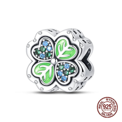 925 Silver Charms 3mm Original Bracelet Four Leaf Clover Dabfavshop