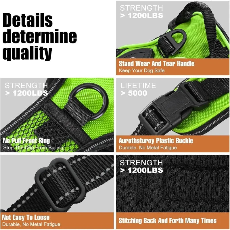 LED Luminous Dog Harnesses for Dog Walking Safety At Night USB Rechargeable Dog Vest with Three LED Light Modes Dabfavshop