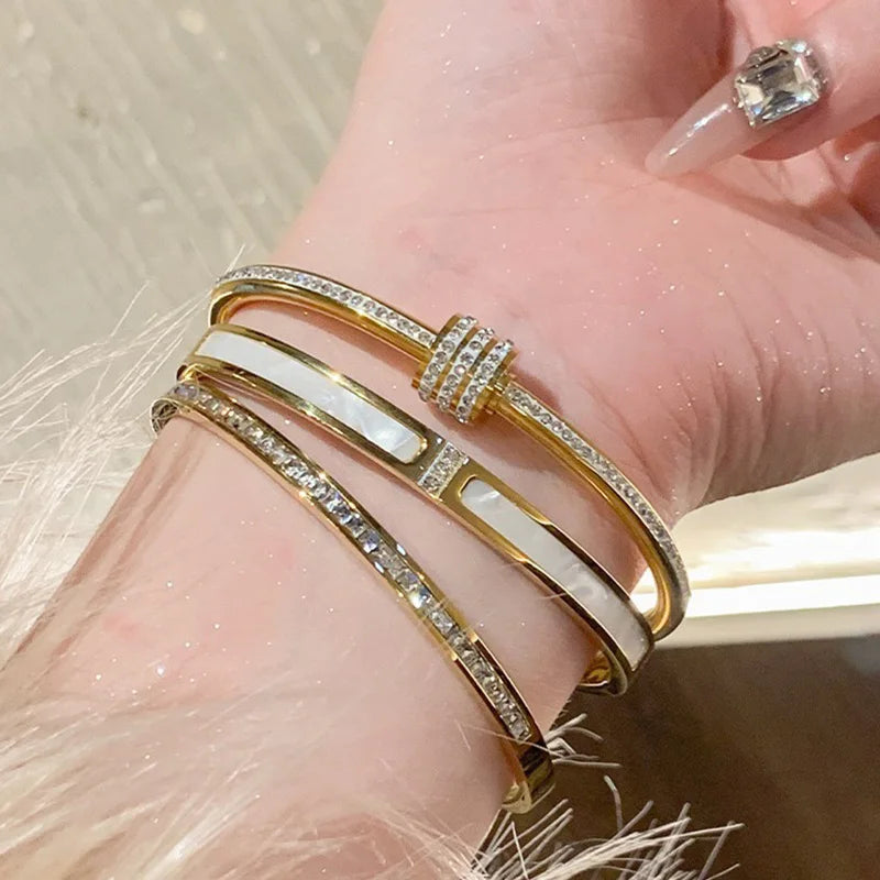 Titanium Steel Gold Silver Color Bracelet Dabfavshop