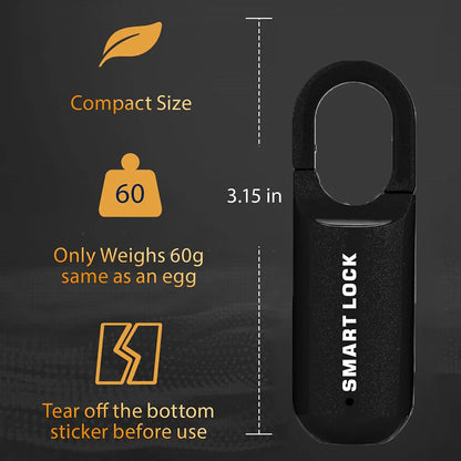 Locker Fingerprint Padlock Smart Keyless Lock Dabfavshop