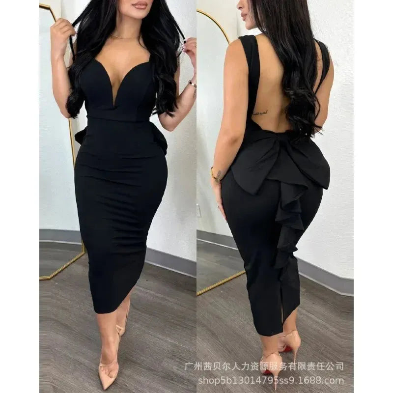 Backless Elegant Evening Party Dress - Dabfavshop