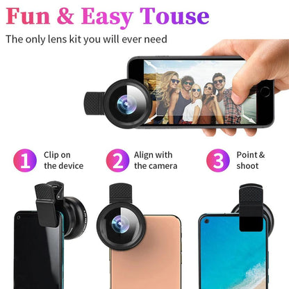 USLION 2 in 1 Phone Lens .45x Ultra Wide Angle - Dabfavshop