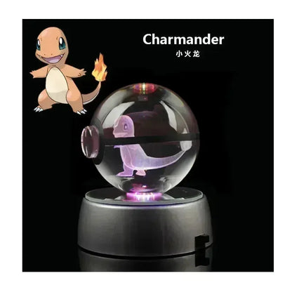 New Pokemon Multi Color Crystal Ball With LED Light Base - Dabfavshop