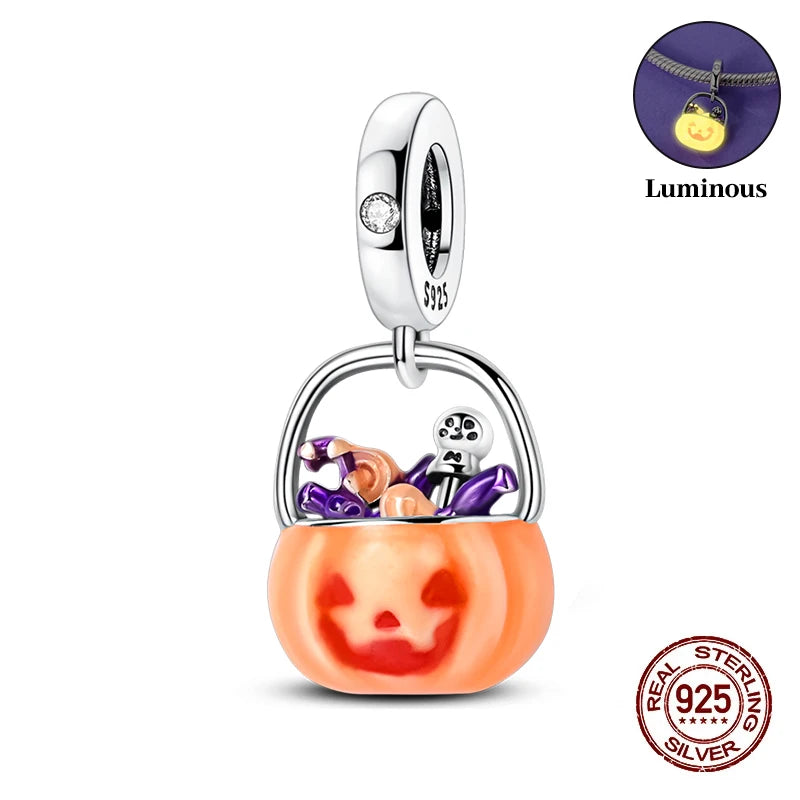 Halloween Luminous Charms Bead 925 Sterling Silver Dabfavshop
