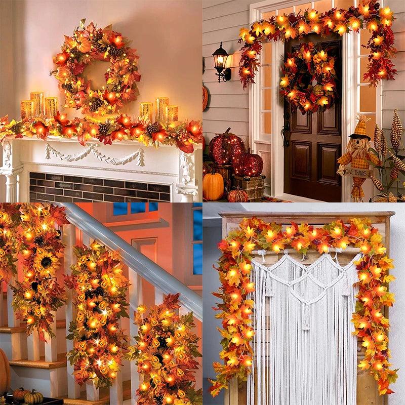 LED Autumn Maple Leaf Fairy Garland - Dabfavshop