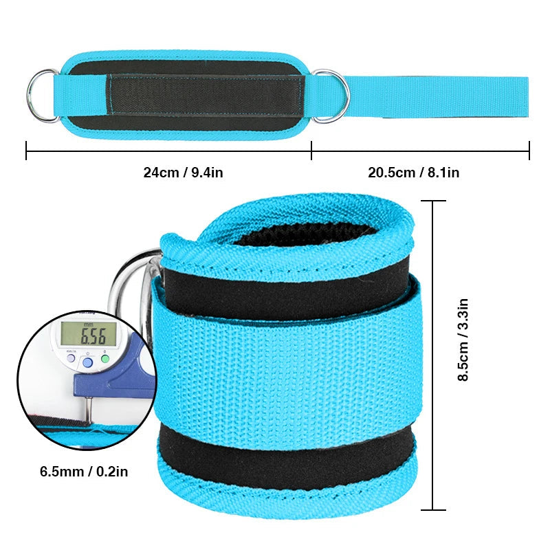 Cable Ankle Straps Double D-Ring Ankle Cuffs For Gym Workouts Glutes Legs Strength Training Brace Support Sport Safety Abductors Dabfavshop