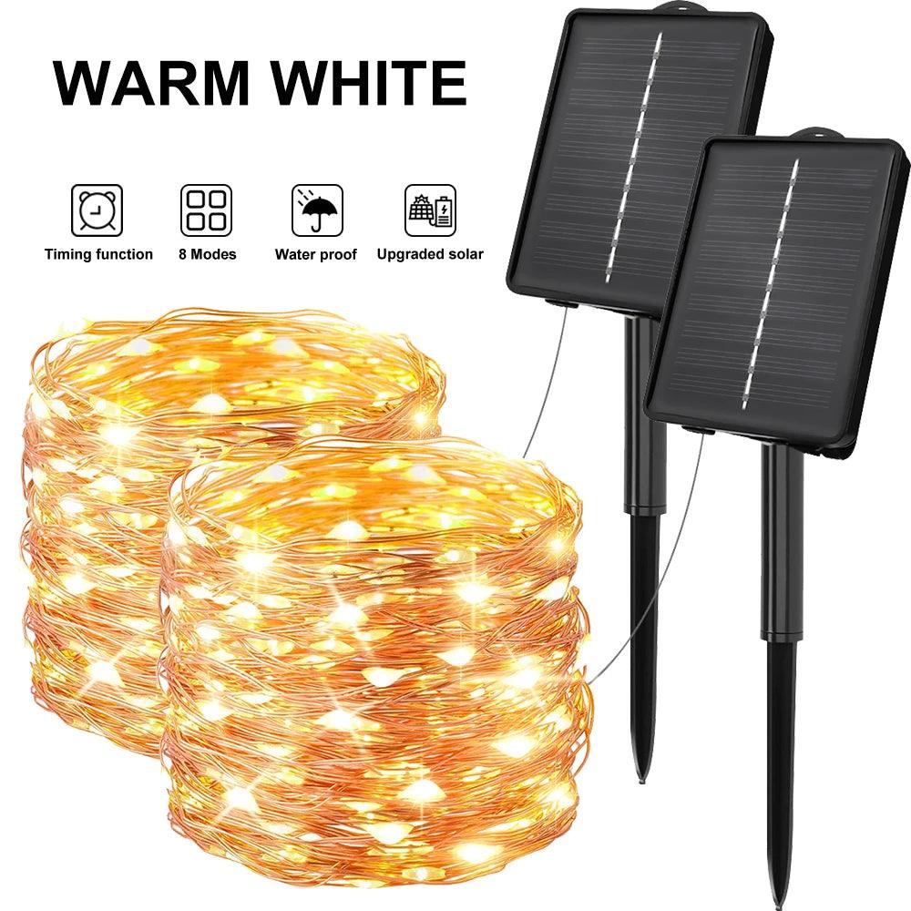 Outdoor Solar Fairy String Lights - 8 Modes, Waterproof - Dabfavshop