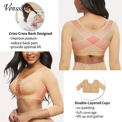 Women Arm Shapers Daily Body Shaper Long Sleeves Dabfavshop