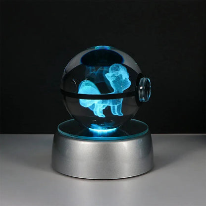 Pokemon 3D Crystal Ball Multi Color LED Light Base - Dabfavshop