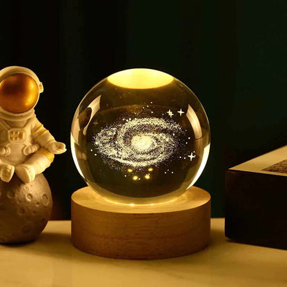 3D Crystal Ball Night Light Laser Carving