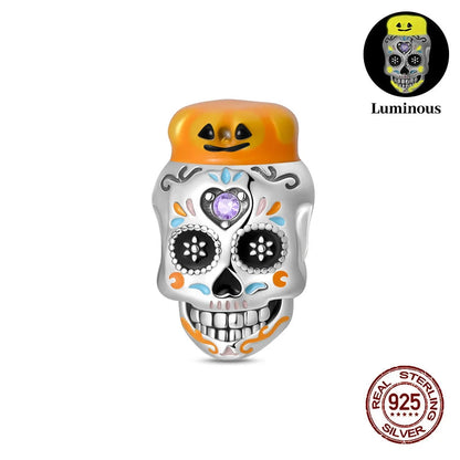 Halloween Luminous Charms Bead 925 Sterling Silver Dabfavshop