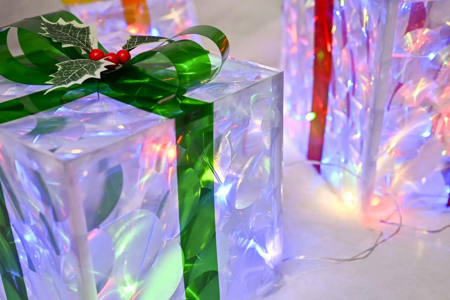 Set of 3 LED Lighted Christmas Gift Boxes - Dabfavshop