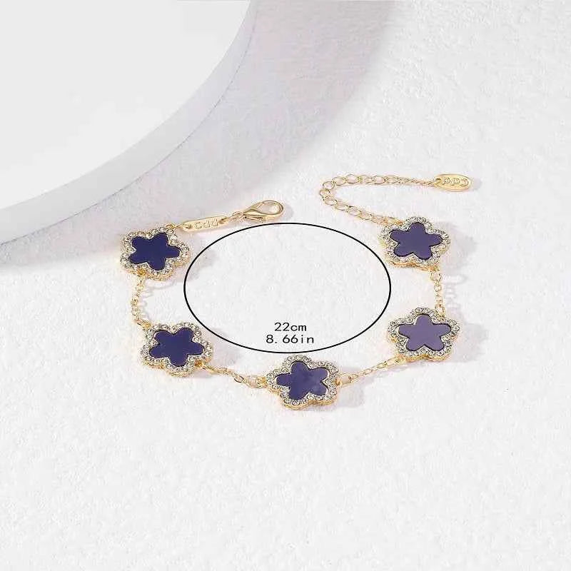 925 Sterling Silver Adjustable Flower Bracelets for Women Shiny Cubic Zircon Sweet Design Bracelet Party Jewelry Gifts