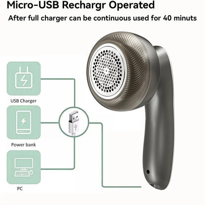 Rechargeable Electric Lint Fabric Shaver Remover With Digital Display - Dabfavshop