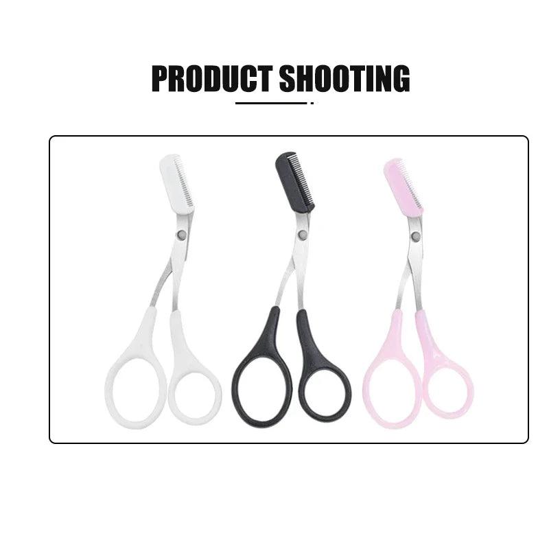 Stainless Steel Eyebrow Trimmer Scissors - Dabfavshop