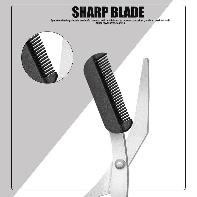 Stainless Steel Eyebrow Trimmer Scissors - Dabfavshop