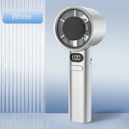 Portable Hand Fan , 120 Wind Speeds, Mini Bladeless Handheld Fan, USB Rechargeable Personal Highspeed Fans Dabfavshop