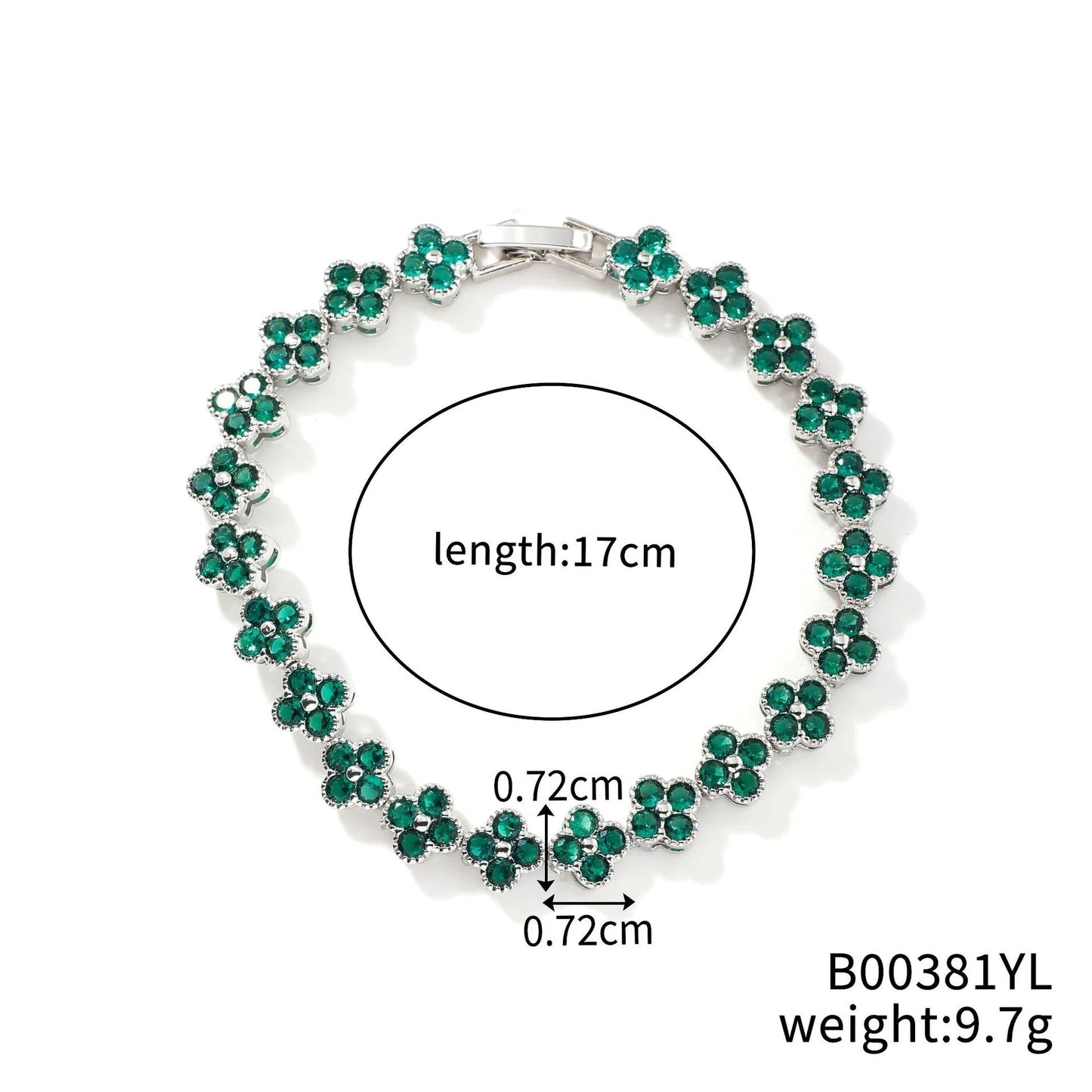 Crystal Flower Lucky Bracelet Women Personalized New Stainless Steel Bracelet Dabfavshop