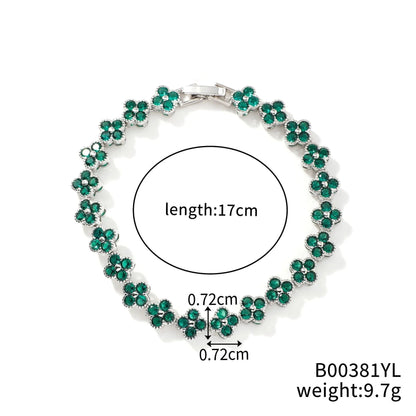 Crystal Flower Lucky Bracelet Women Personalized New Stainless Steel Bracelet Dabfavshop
