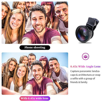 USLION 2 in 1 Phone Lens .45x Ultra Wide Angle - Dabfavshop