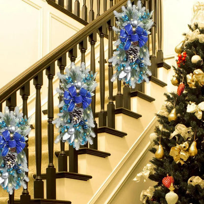 Christmas Staircase Garland With LED Lights - Dabfavshop