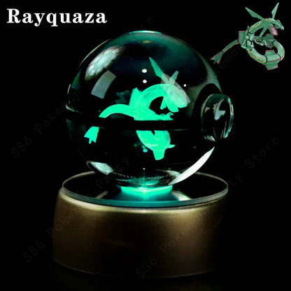 Pokemon 3D Crystal Ball Multi Color LED Light Base - Dabfavshop