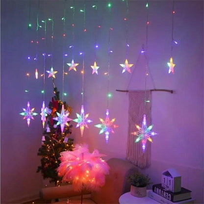 Solar Moon Star LED Curtain Lights - Dabfavshop