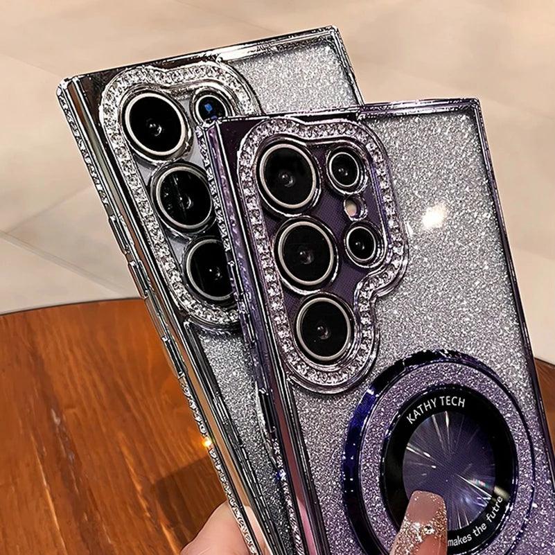 Luxury Glitter Case For Samsung Galaxy S22-S24 Ultra Plus Diamond Plating - Dabfavshop