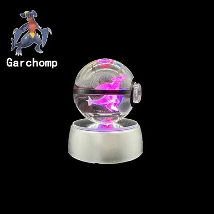 New Pokemon Multi Color Crystal Ball With LED Light Base - Dabfavshop